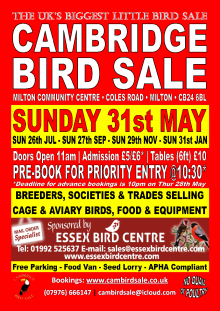 CAMBRIDGE BIRD SALE