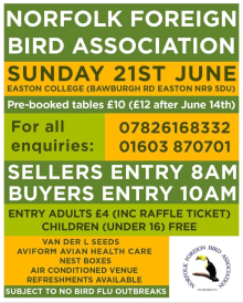 Norfolk Foreign Bird Association sale